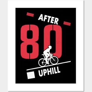 Cyclist 80th Birthday Cycling Dad Bicycle Racer 80 Years Posters and Art